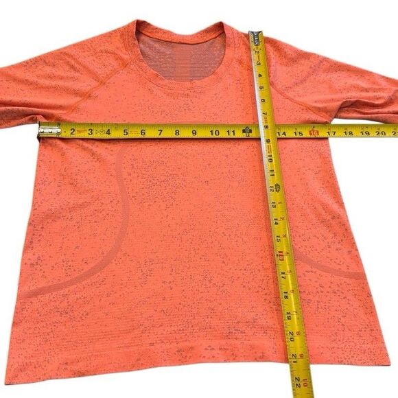 Lululemon Swiftly Tech Long Sleeve Shirt 2.0 Size 8 Race Distorted Noise Orange - Picture 7 of 7
